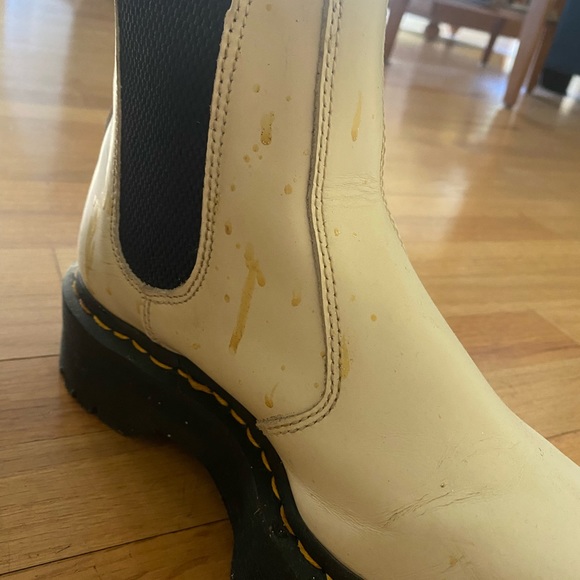 White Dr. Marten Platform Chelsea Boots - Picture 3 of 4